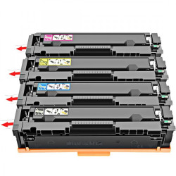 HP 206A BK/C/M/Y Toner Cartridges without Chips Compatible